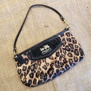 Rare COACH® Satin Wristlet Leopard/Cheetah Print